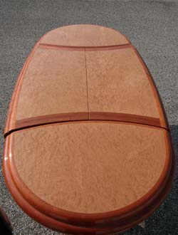 cherry wood and maple table