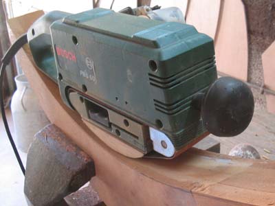 belt sander for concave surfaces