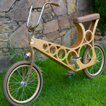 Hoopy wooden bicycle