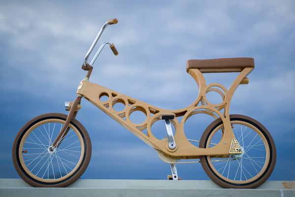 Hoopy wooden bicycle