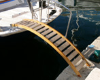 ash and teak passerelle for super yacht